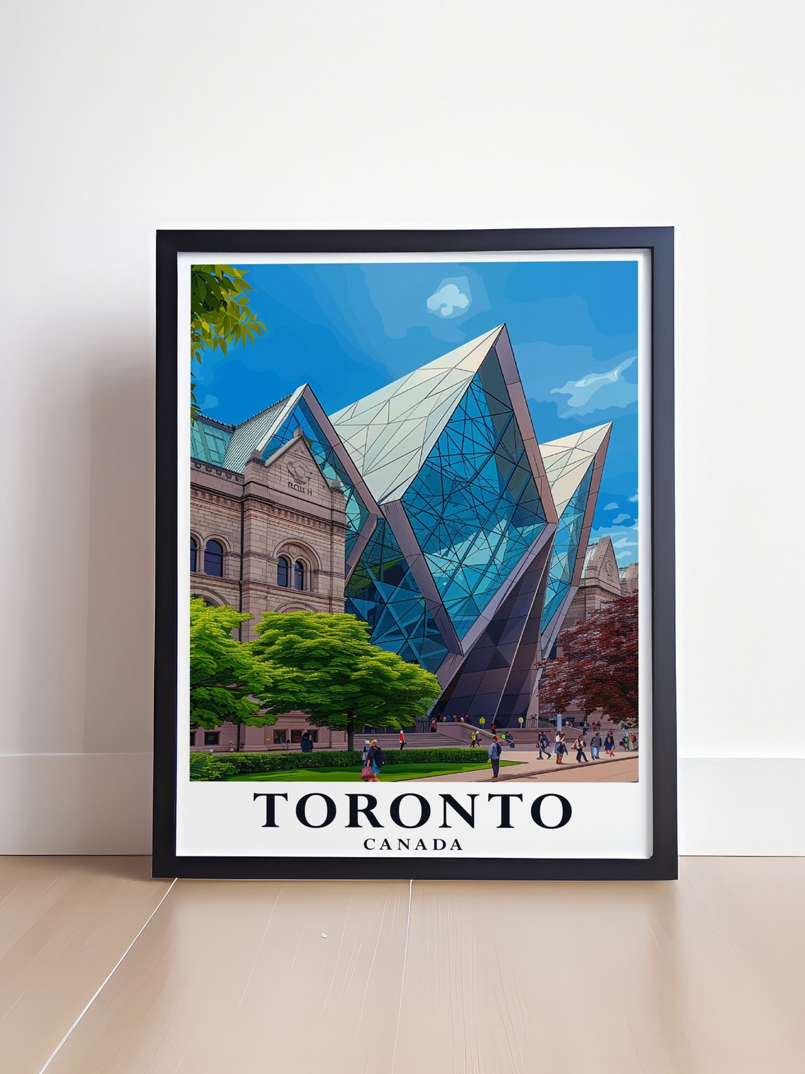 Toronto Canada Royal Ontario Museum Crystal Wing Architecture Poster - Image 4