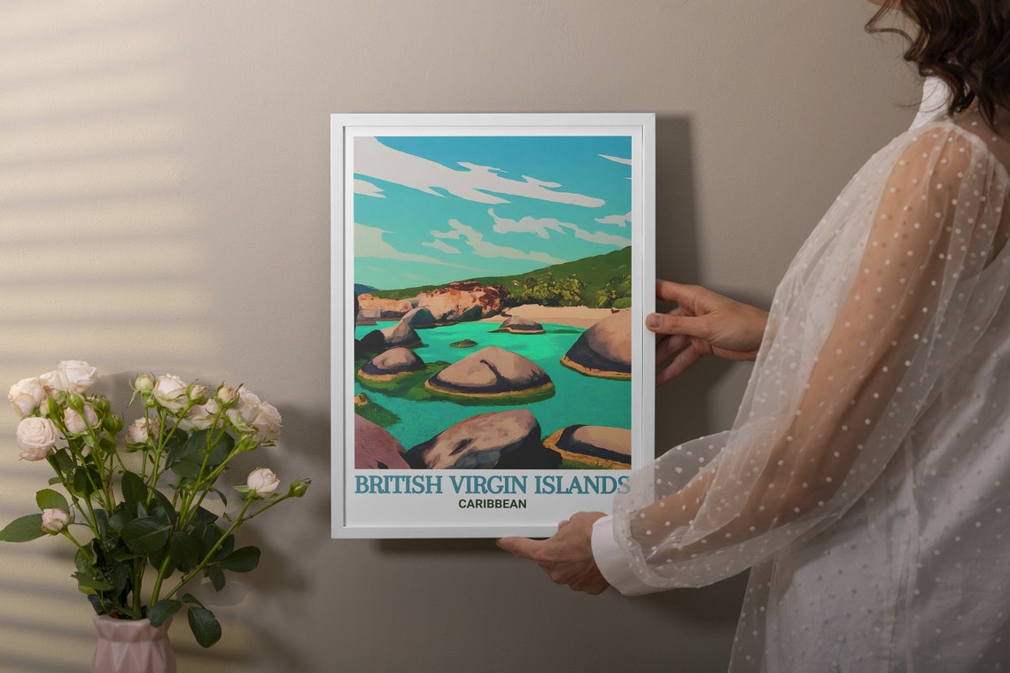 The Baths Granite Boulders Turquoise Cove Virgin Gorda Poster - Image 3