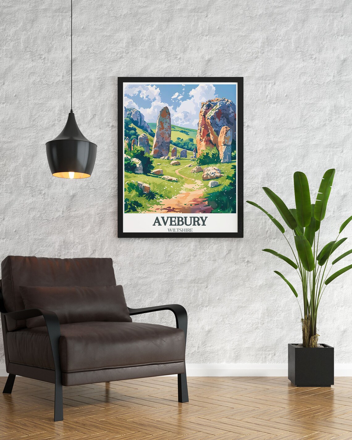 Avebury Stone Circle Travel Poster, Timeless England Views - Image 3