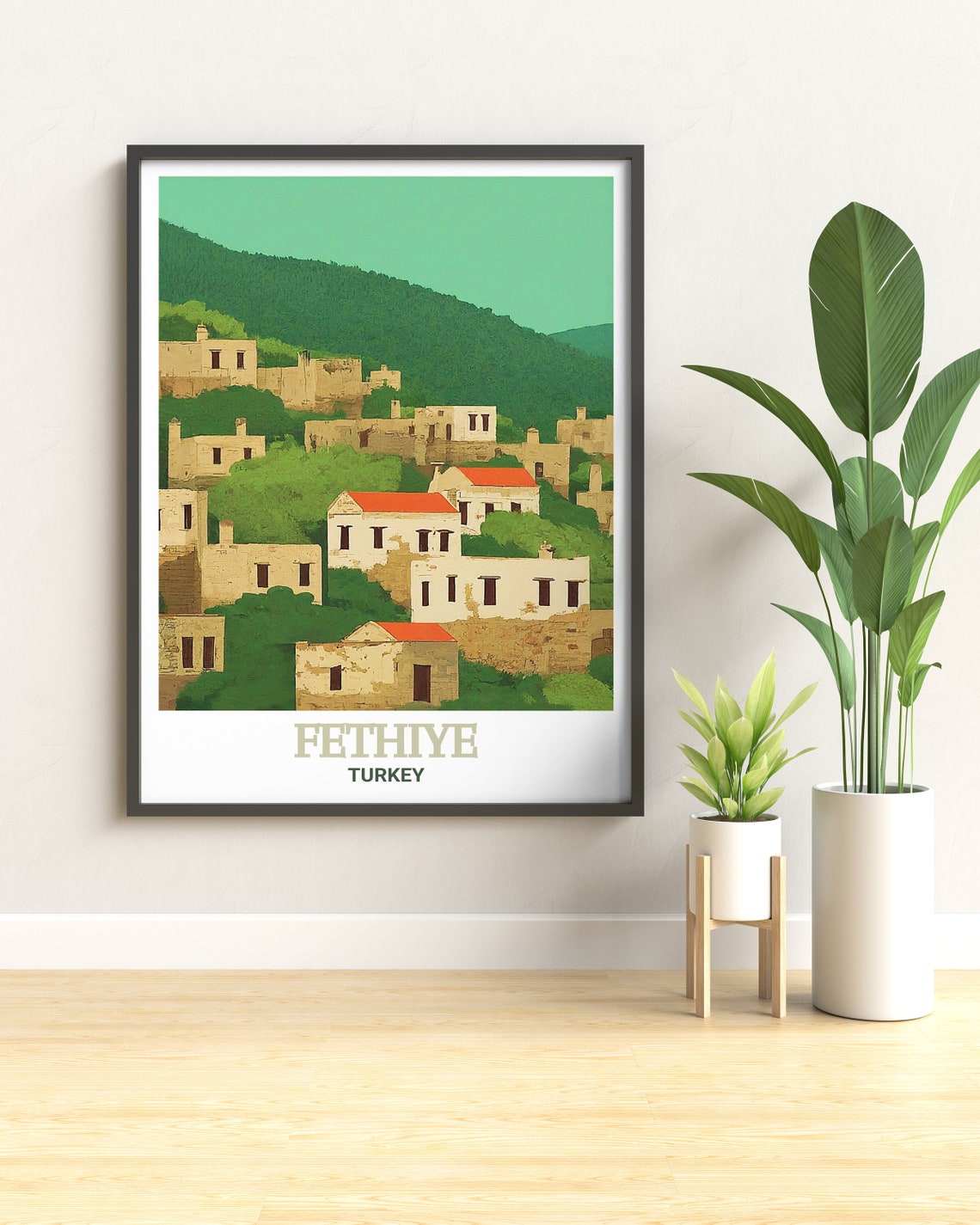 Fethiye Turkey Kayakoy Stone Village Hillside Historic Poster - Image 2