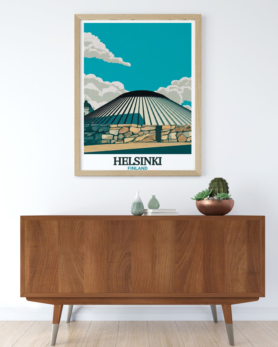 Helsinki Finland Temppeliaukio Rock Church Copper Dome Poster - Image 2