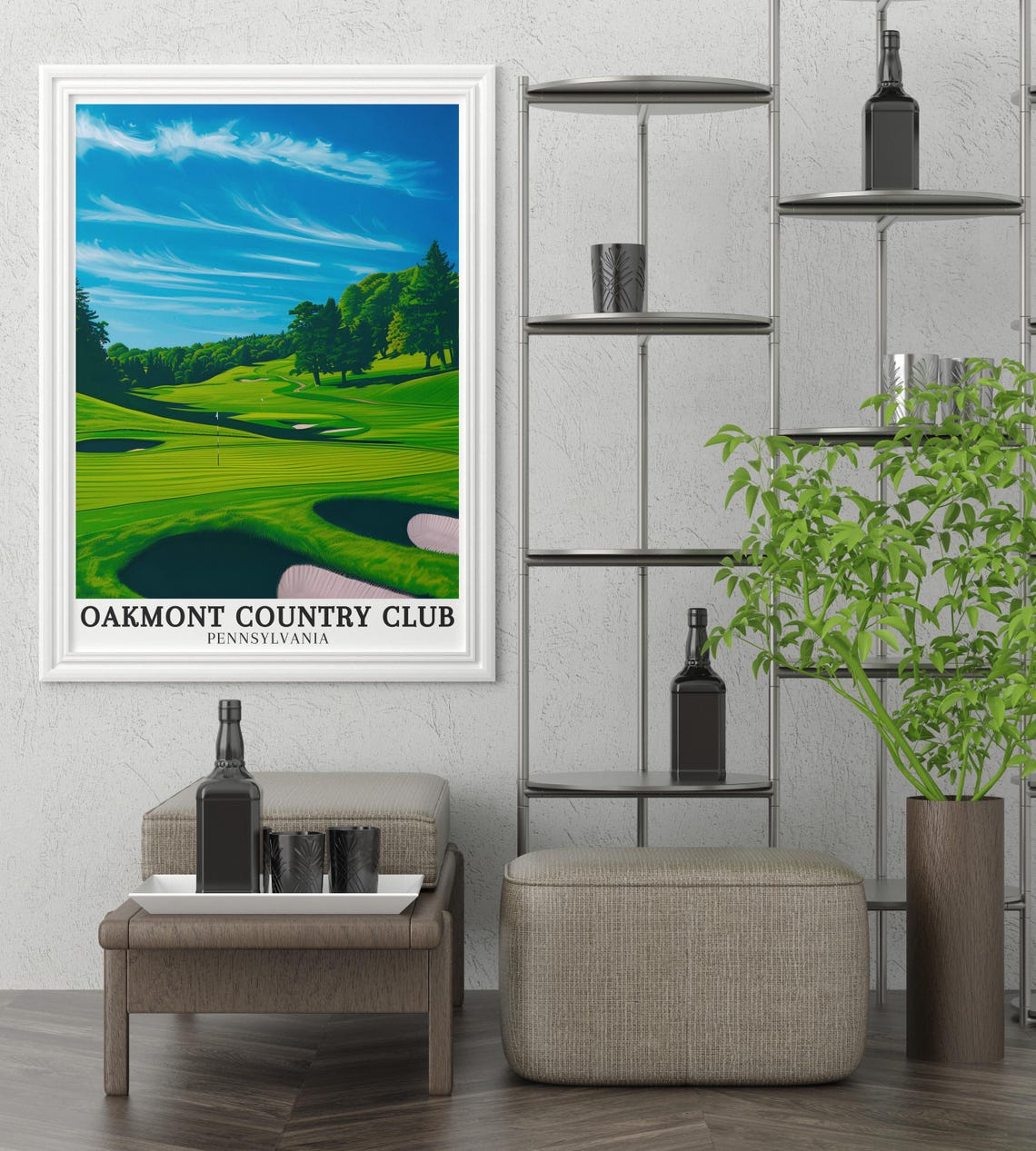 Oakmont Country Club Poster Print Church Pew Bunker Travel Poster Plum Home Decor Oakmont Country Club Wall Art Pennsylvania Poster - Image 3