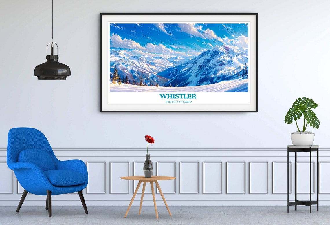 Whistler British Columbia Snowy Peak Panorama Alpine View Poster - Image 4