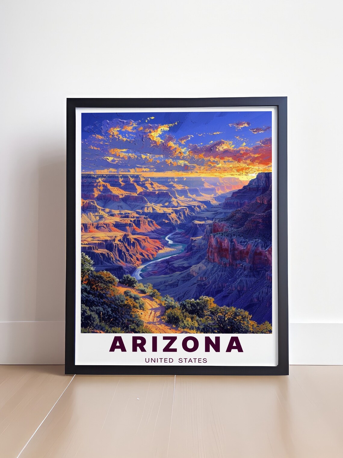 Arizona Grand Canyon Sunrise Purple Canyon View Travel Poster - Image 4