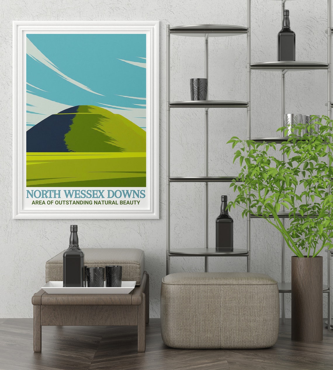 North Wessex Downs Travel Print Silbury Hill Print And North Wessex Downs Artwork For Home Decor Silbury Hill Poster Wessex Downs Decor - Image 3