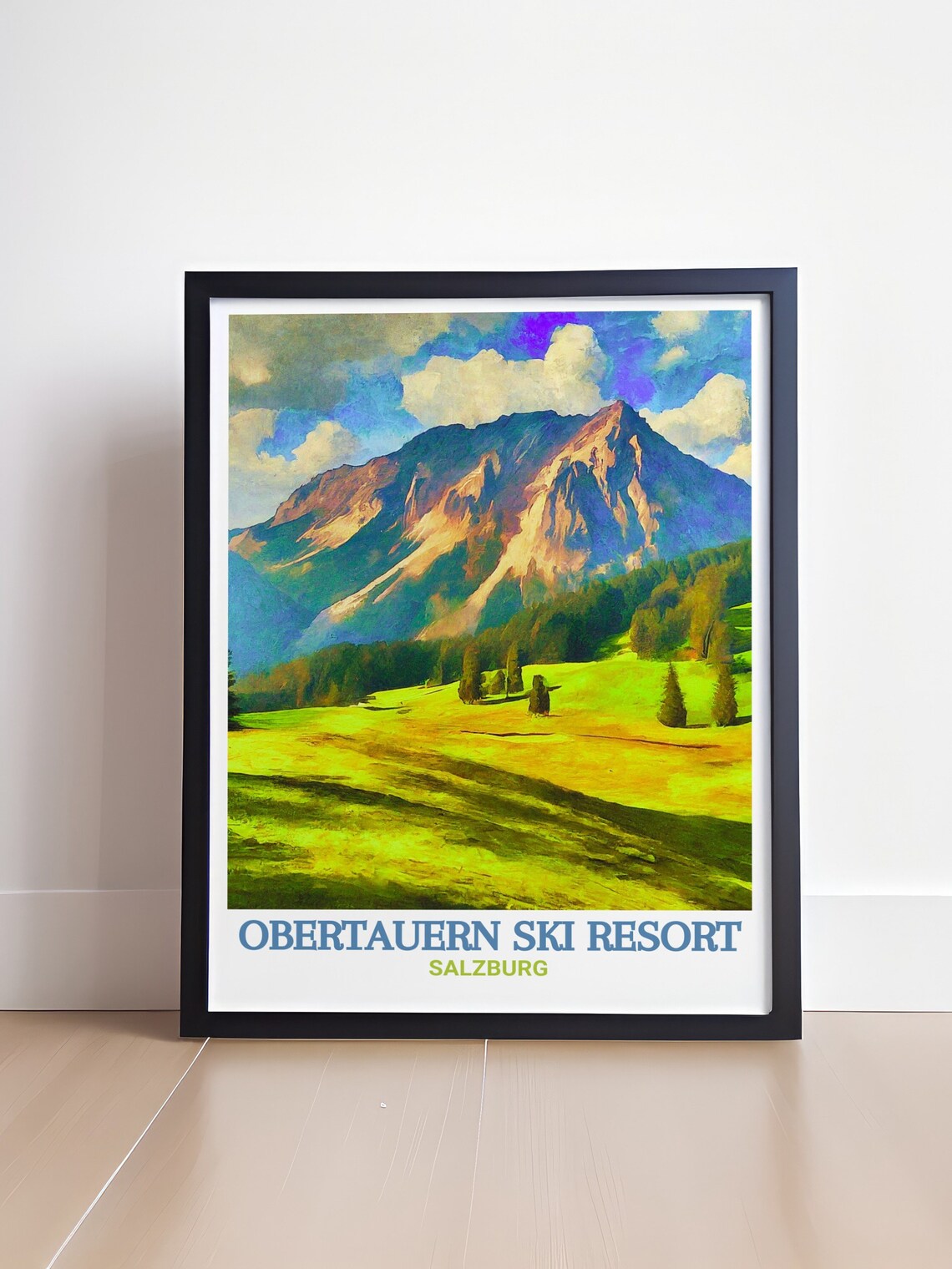 Obertauern Ski Resort Salzburg Summer Alpine Peak View Poster - Image 4