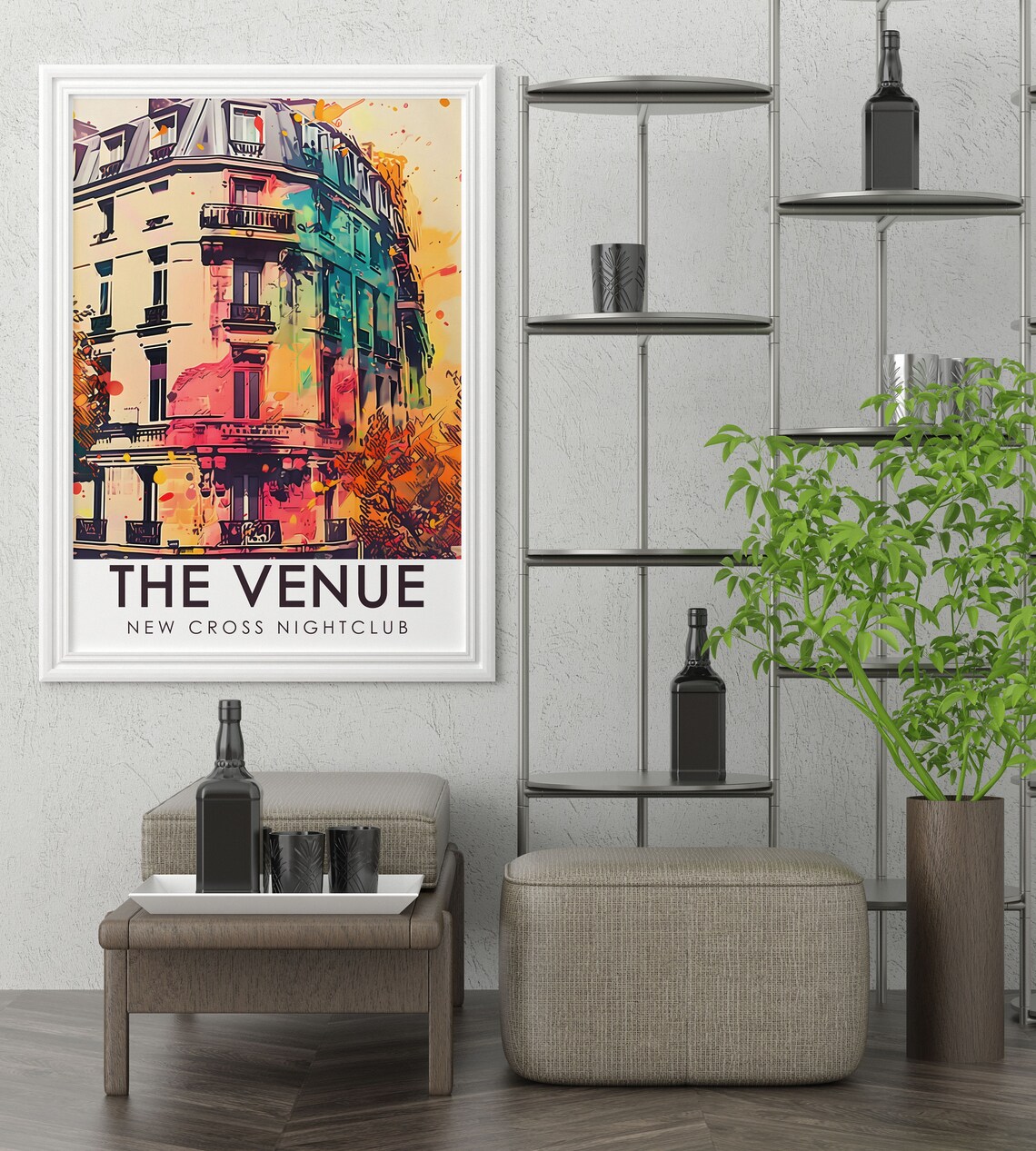 The Venue New Cross Travel Poster Exterior Facade Print London 80s 90s Artwork Uk Nightlife Wall Art Retro Travel Print - Image 3