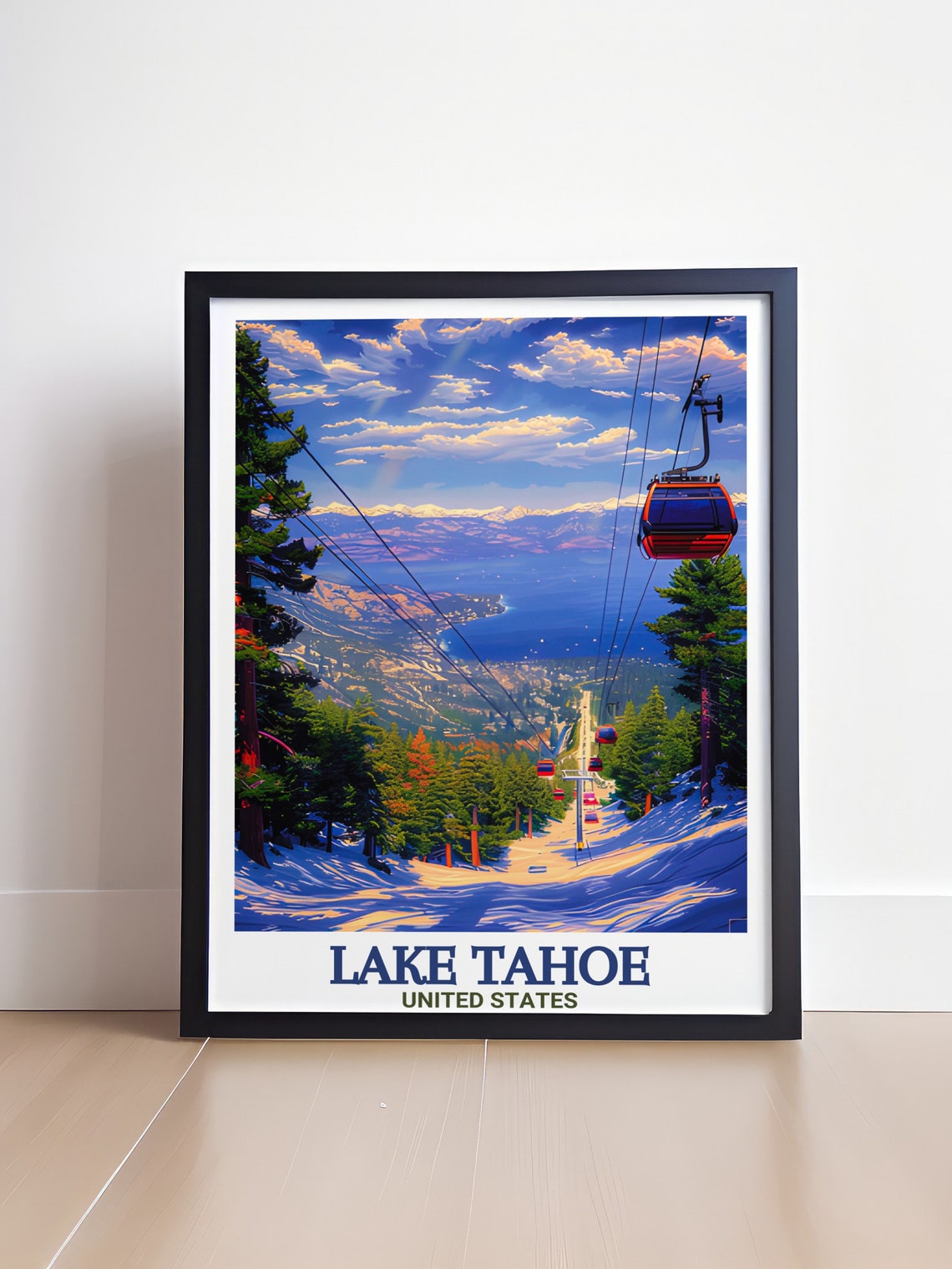 Lake Tahoe Travel Poster Heavenly Mountain Resort And Lake Tahoe Wall Art Collection Heavenly Mountain Resort And Lake Tahoe Prints - Image 4