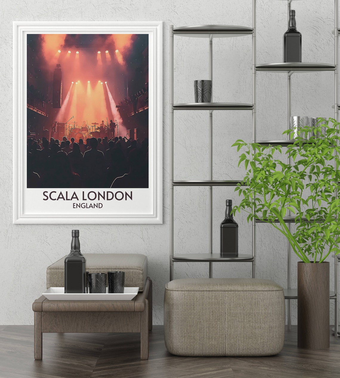 Scala London Live Music Concert Crowd Bathed In Red Lights Poster - Image 2
