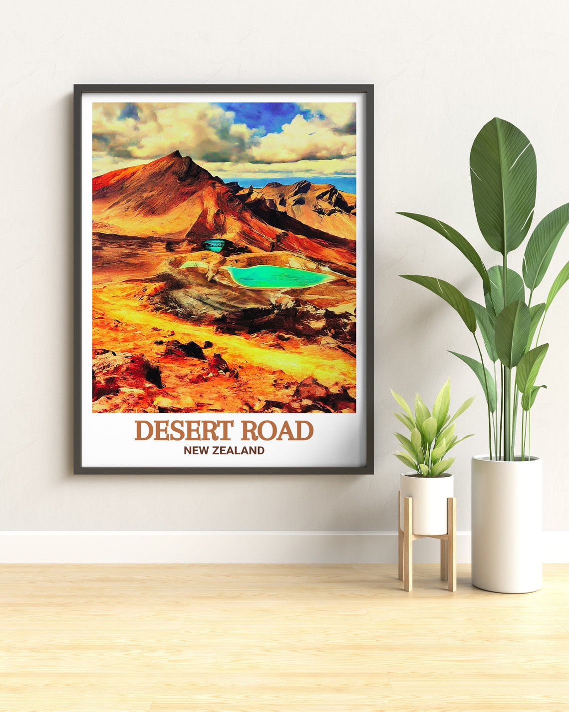Desert Road Travel Print Tongariro National Park Art Tongariro National Park Print Tongariro National Park Poster Desert Road Art - Image 2
