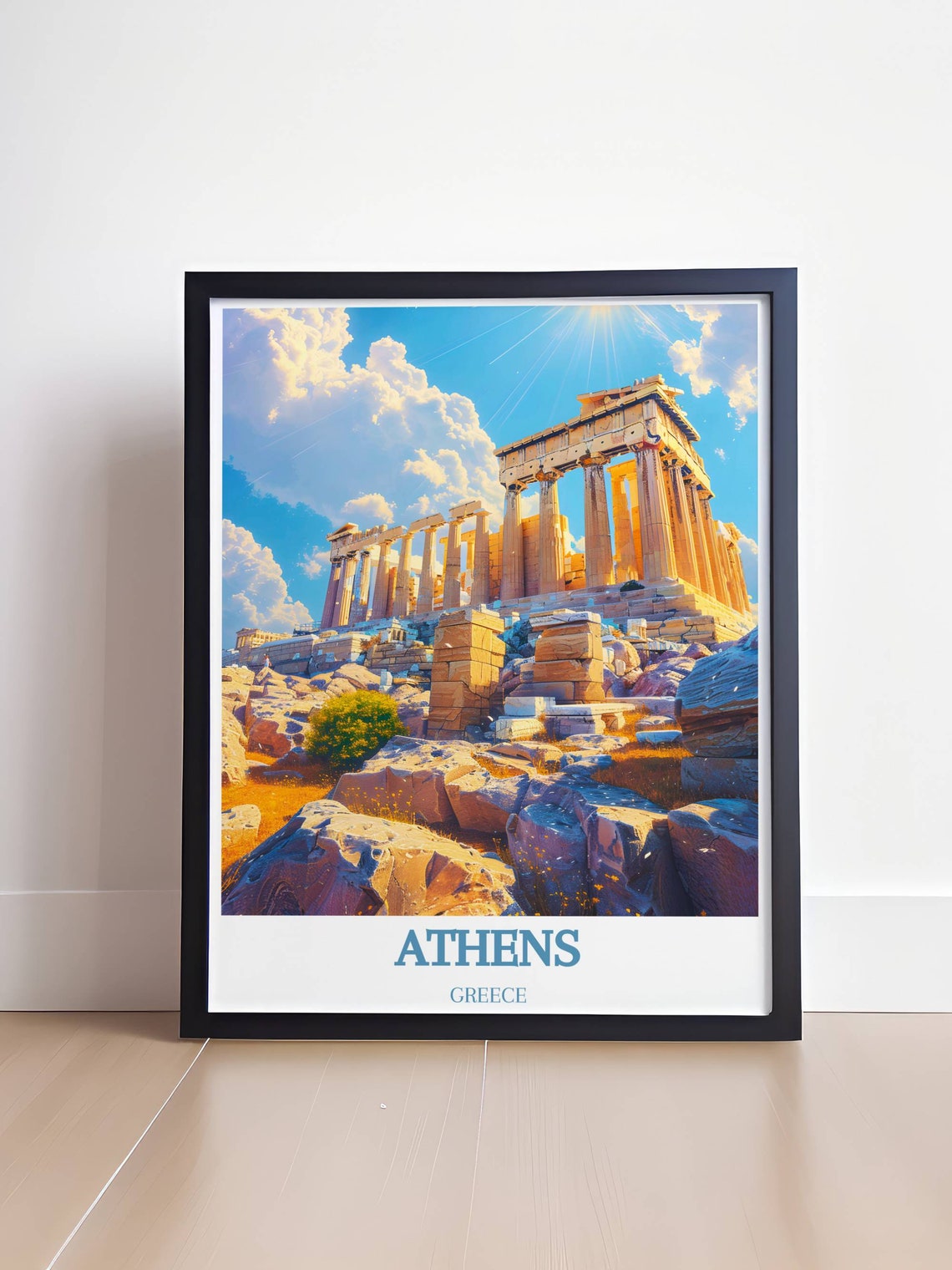 Athens Greece Ancient Parthenon Acropolis Golden Light Poster - Image 4