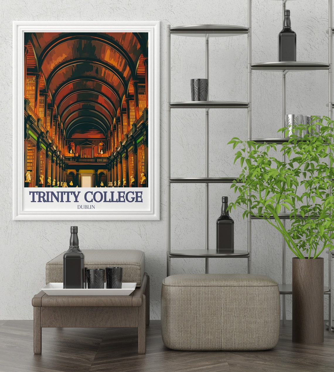 Trinity College Long Room Library Interior Dublin Ireland Poster - Image 2