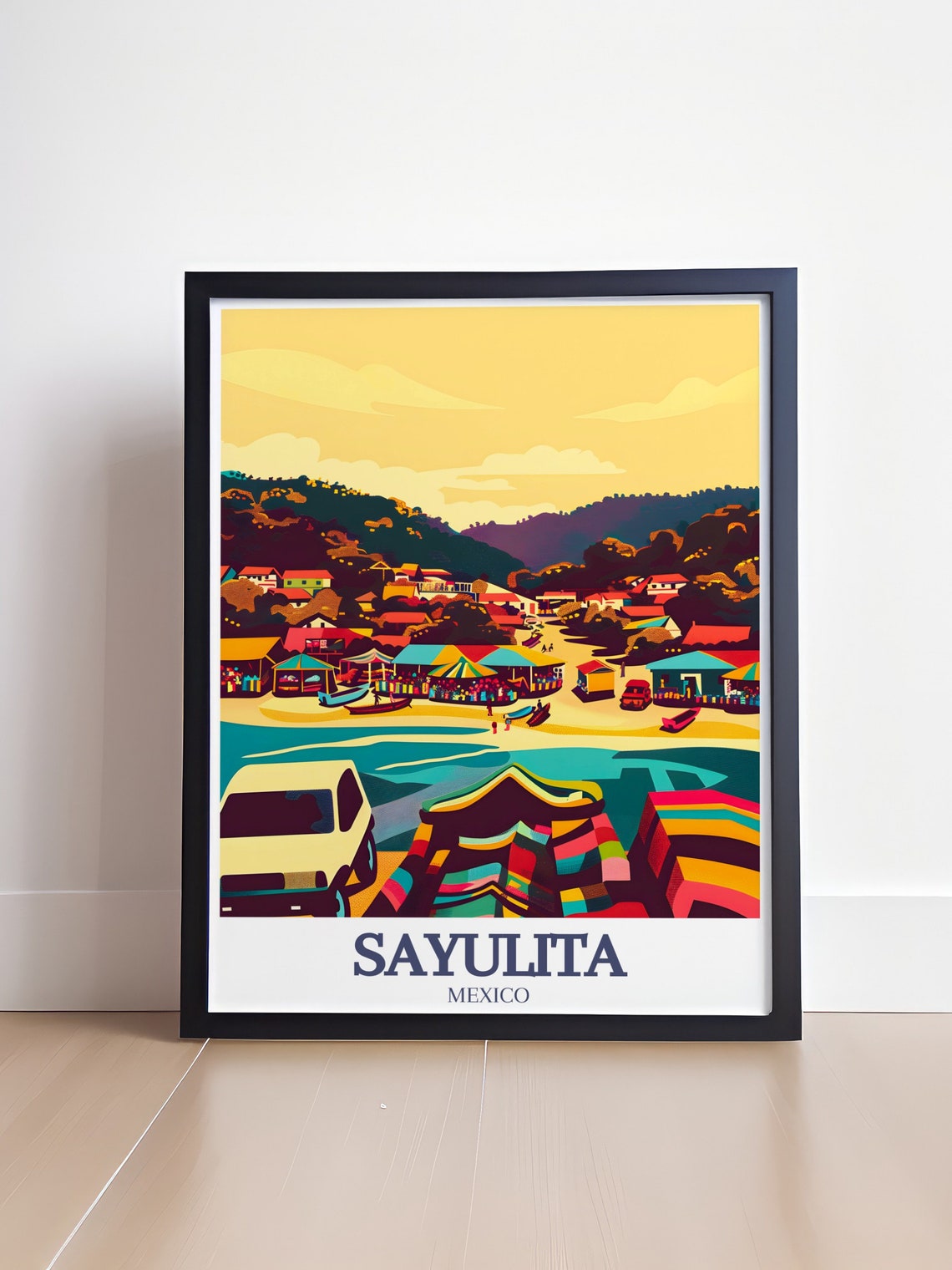 Sayulita Wall Art Sayulita Market Travel Print Sierra Madre Occidental Art Sayulita Poster Sayulita Travel Posters - Image 4
