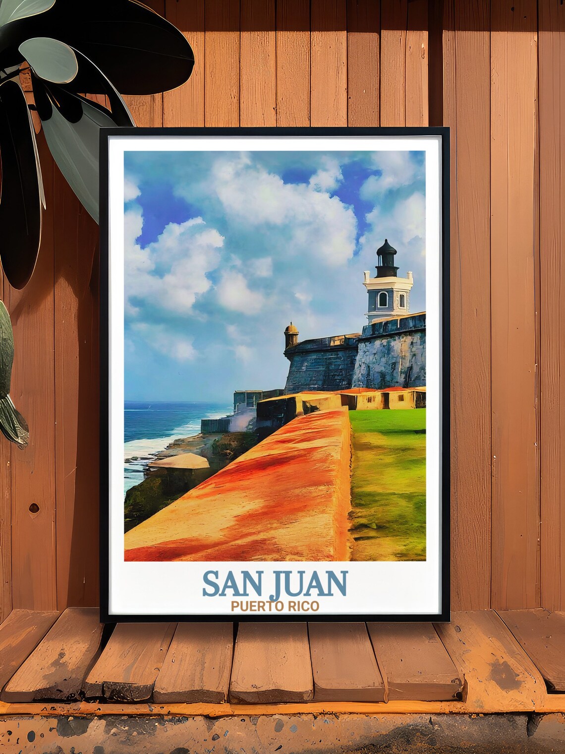 San Juan Puerto Rico El Morro Fortress Lighthouse Travel Poster - Image 2