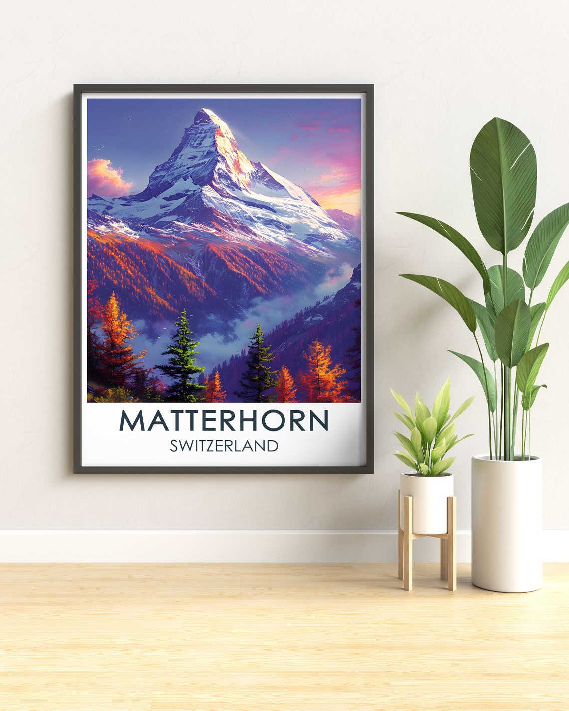 Switzerland Travel Print Matterhorn Travel Poster Print Matterhorn Decor And Gifts Switzerland Travel Poster - Image 2