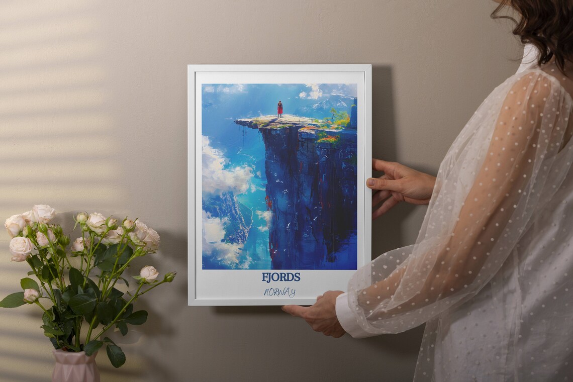 The Fjords Travel Print Preikestolen Pulpit Rock Trolltunga The Fjords Norway Home Dcor The Fjords Art Print Scandinavian Mountains - Image 4