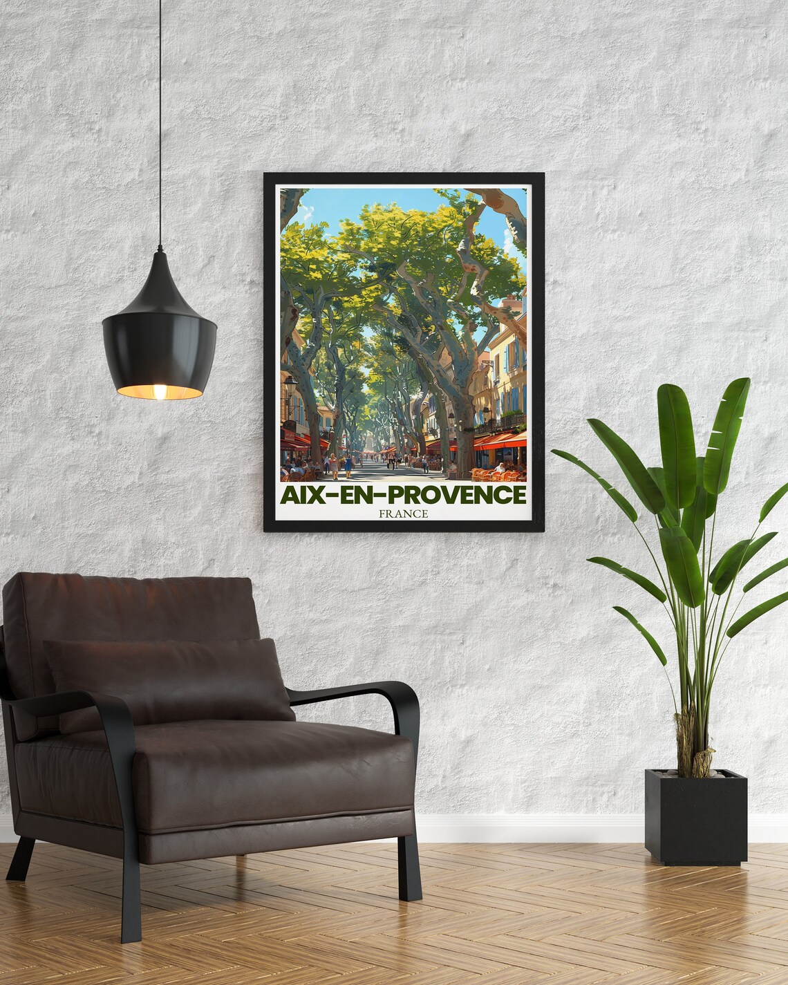 Aix-en-Provence Cours Mirabeau Plane Tree Avenue Travel Poster - Image 2