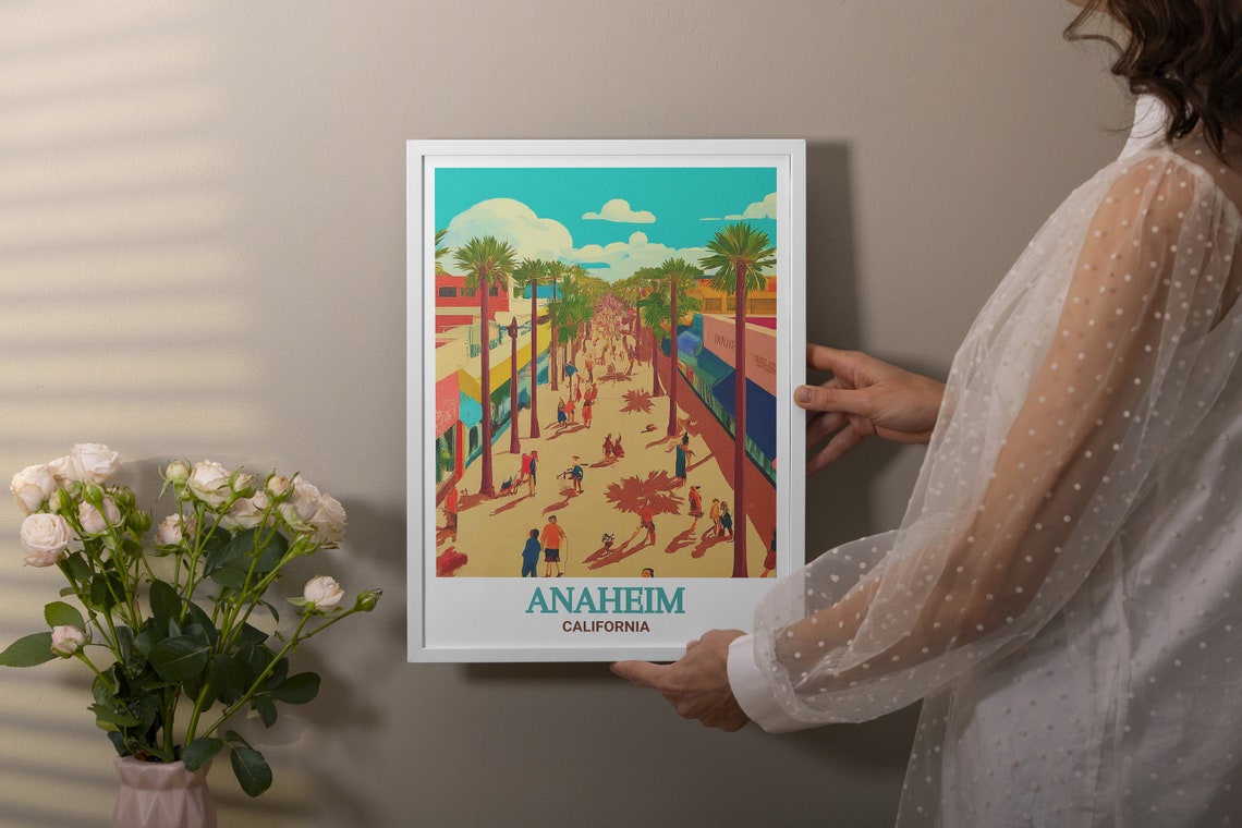 Anaheim Travel Posters Center Street Promenade Scenic Views Center Street Promenade Travel Wall Art Anaheim Collection - Image 2