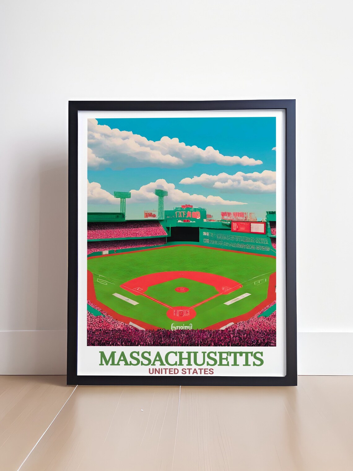 Fenway Park Boston Red Sox Baseball Stadium Vintage Travel Poster - Image 4