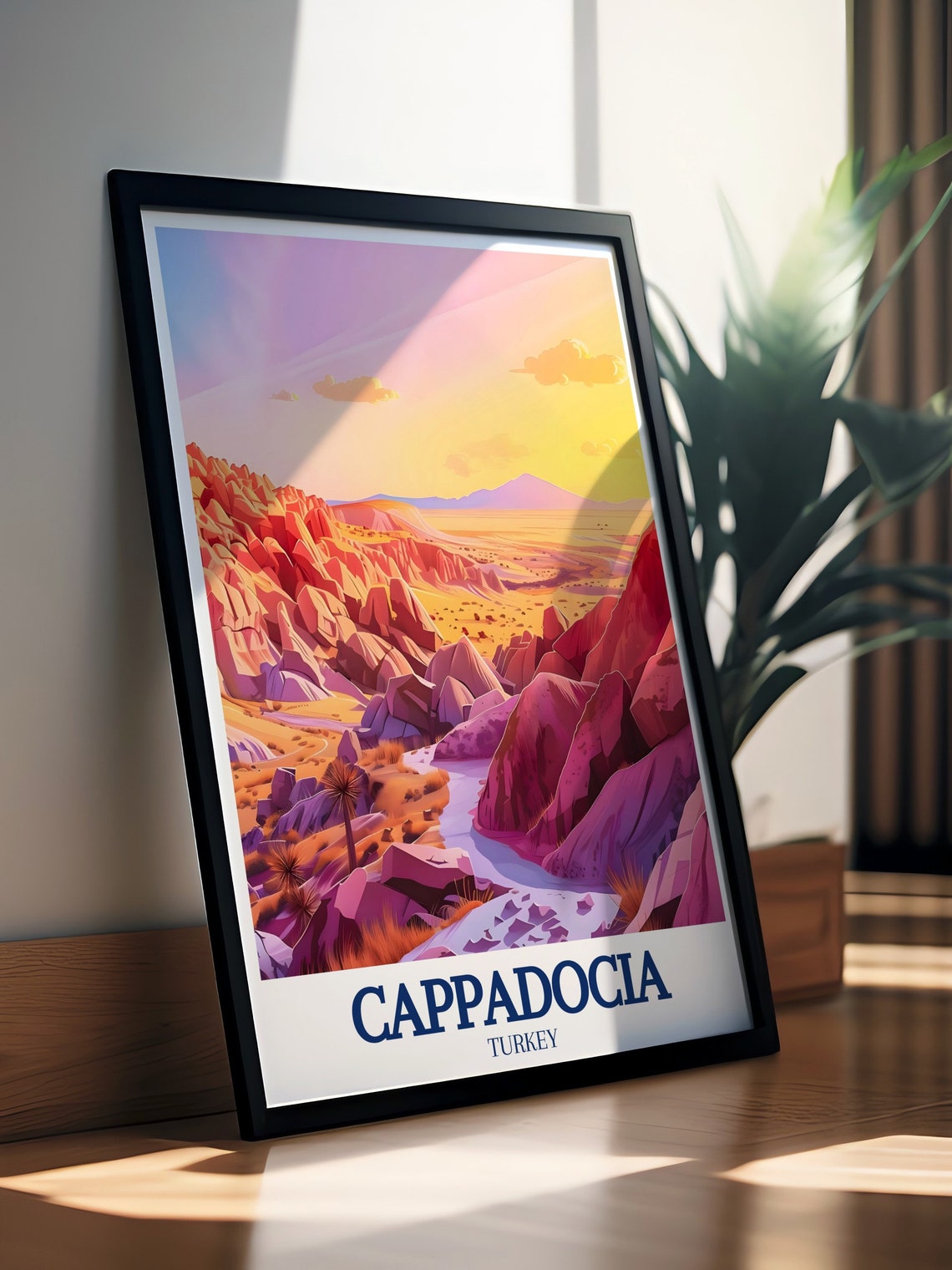 Cappadocia Turkey Valley Of The Roses Pink Rock Canyon Poster - Image 4