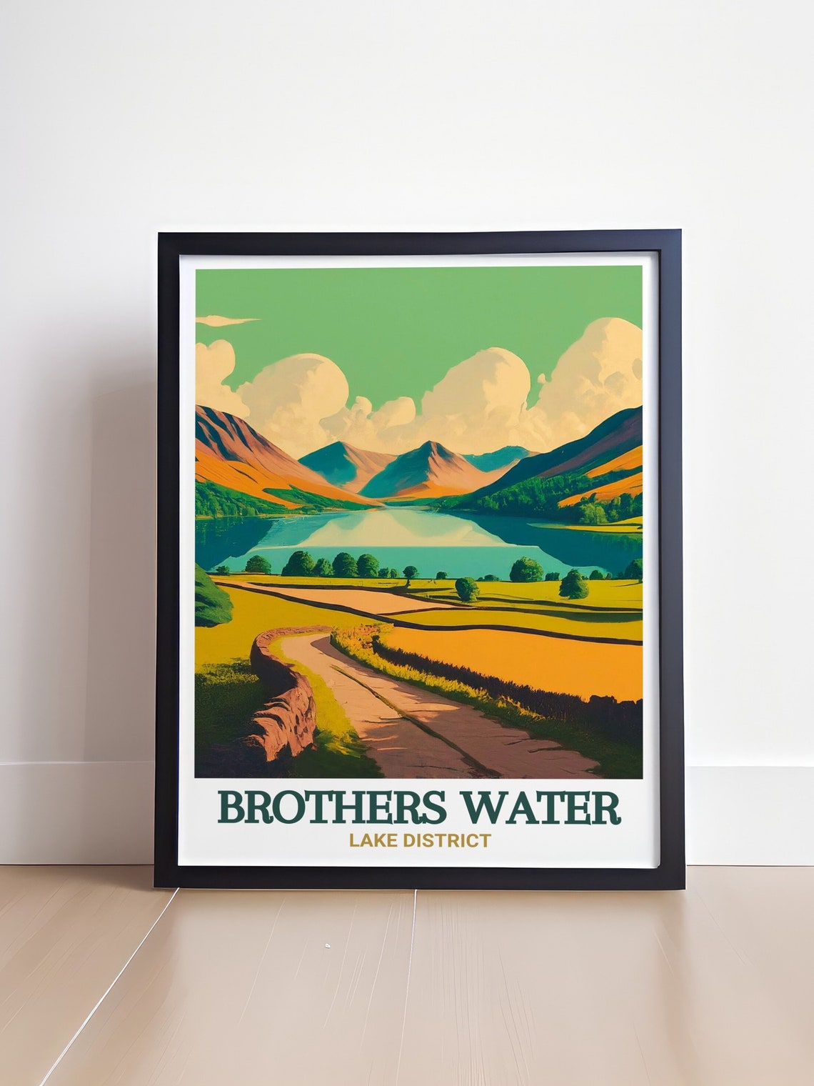 Brothers Water Winding Trail and Mirror Lake Reflection Poster - Image 4