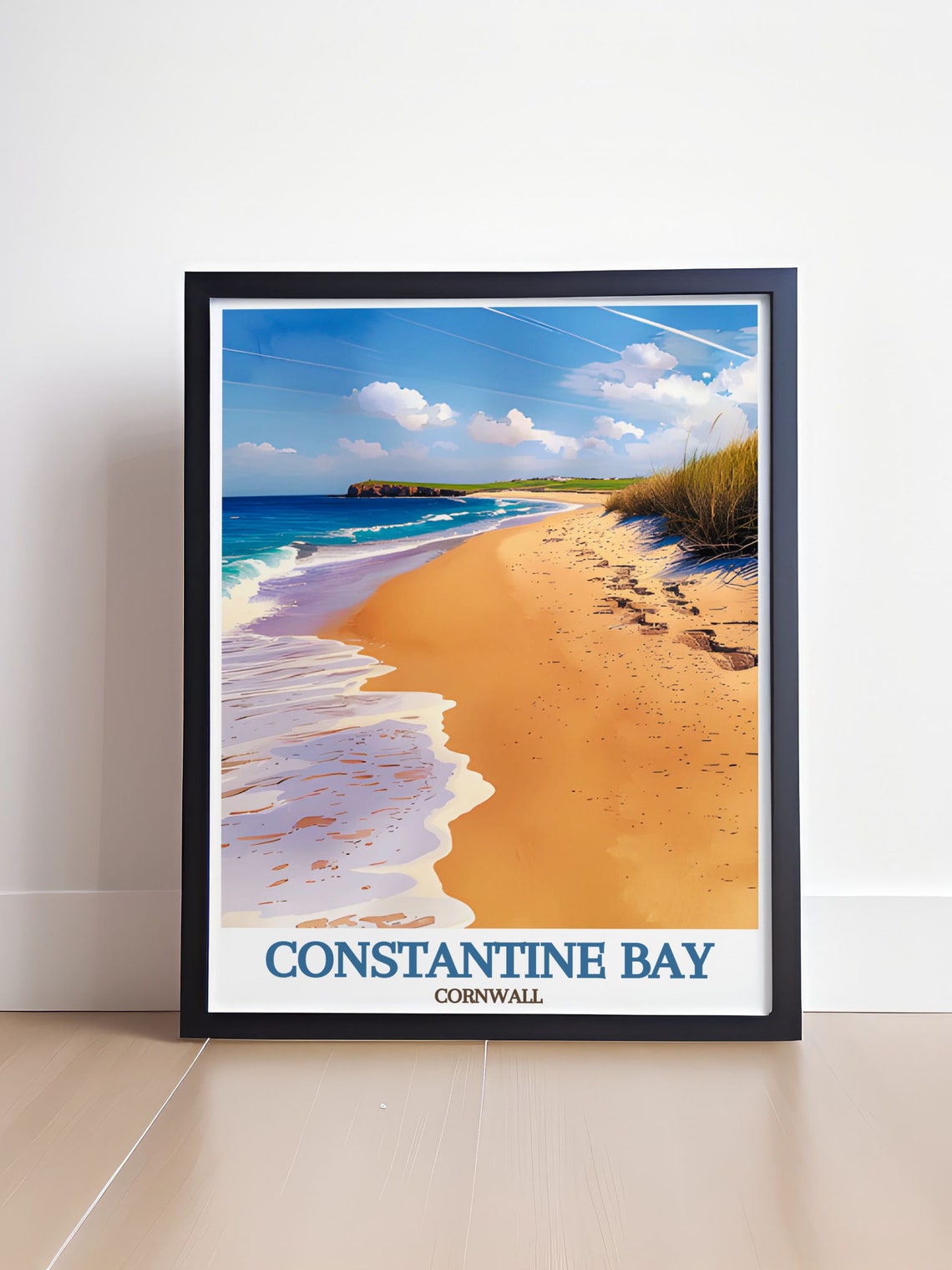 Constantine Bay Cornwall Golden Sandy Beach Seaside Travel Poster - Image 4