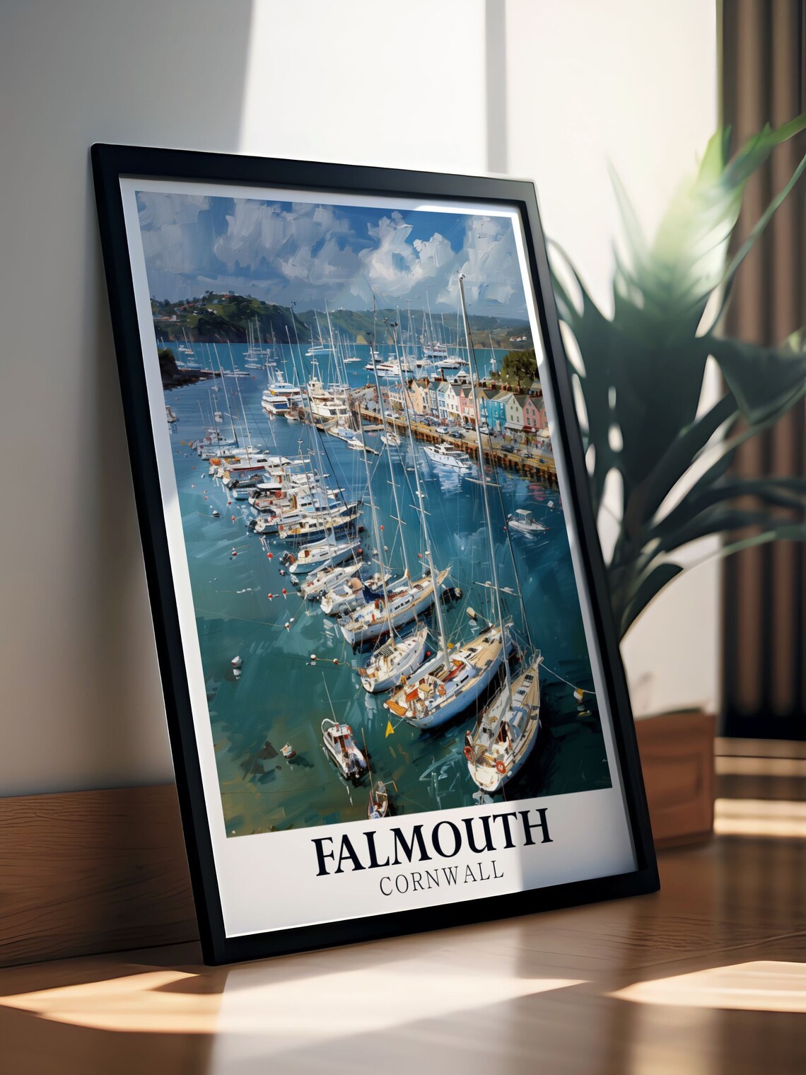 Falmouth Harbour Travel Poster, Wall Decor - Image 3