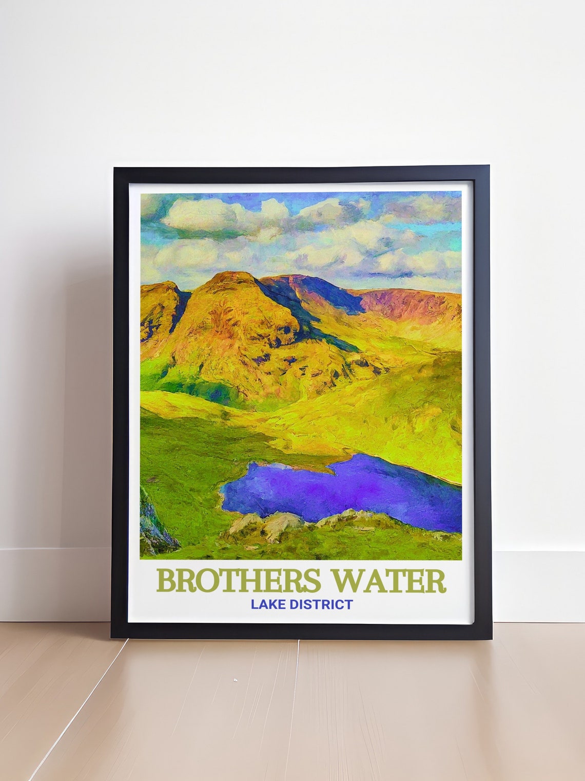 Brothers Water Mountain Tarn in Vivid Impressionist Artwork Poster - Image 4