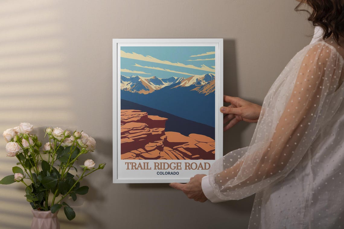 Trail Ridge Road Colorado Rocky Overlook Canyon Vista Poster - Image 2