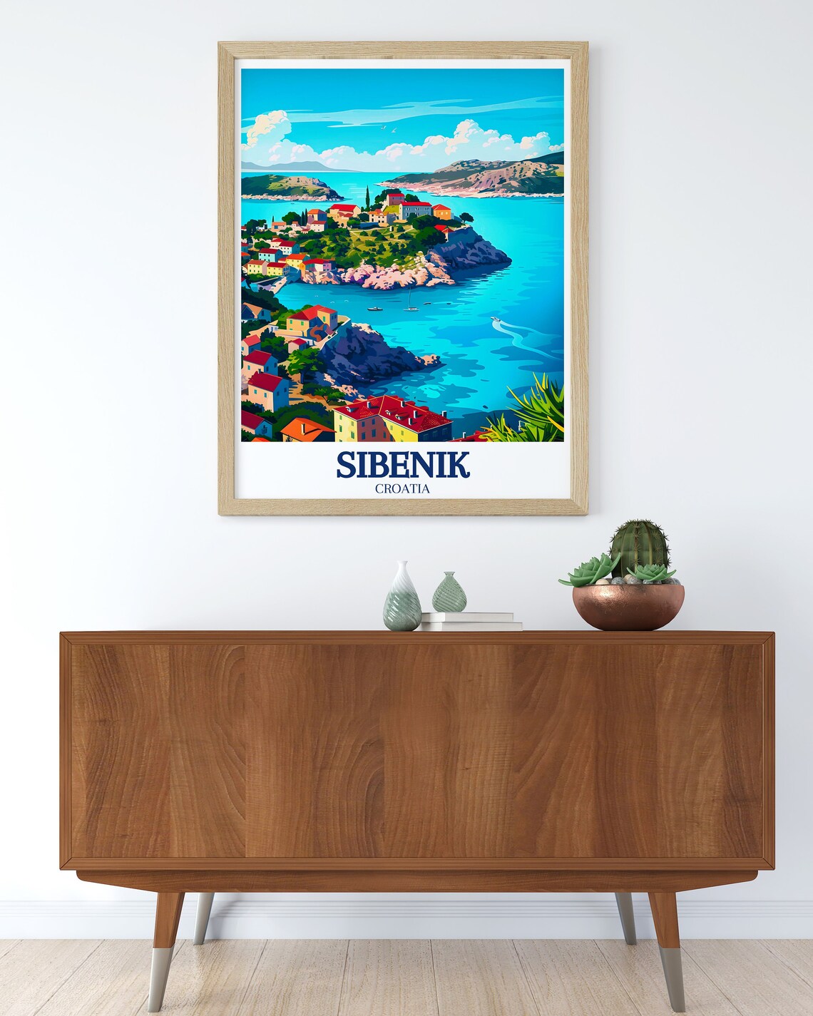 Sibenik Croatia Island Village Turquoise Coast Travel Poster - Image 2