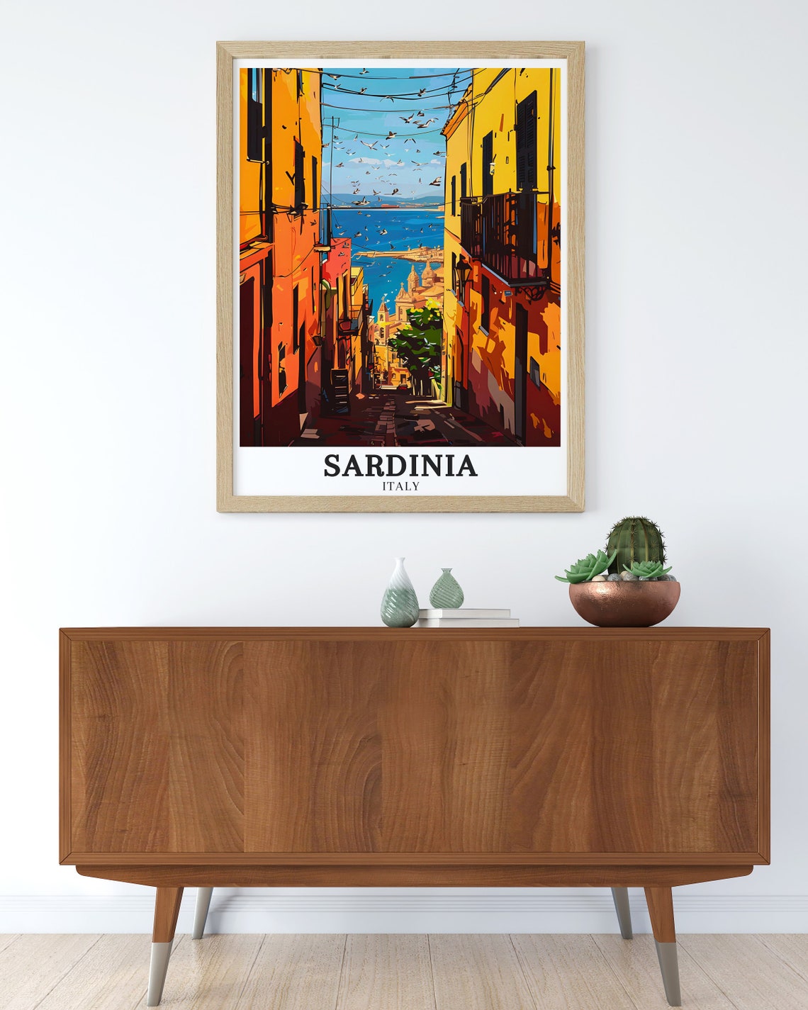 Sardinian Travel Print Cagliari Poetto Beach Wall Art Poetto Beach Poster Poetto Beach Travel Poster Poetto Beach Print - Image 3