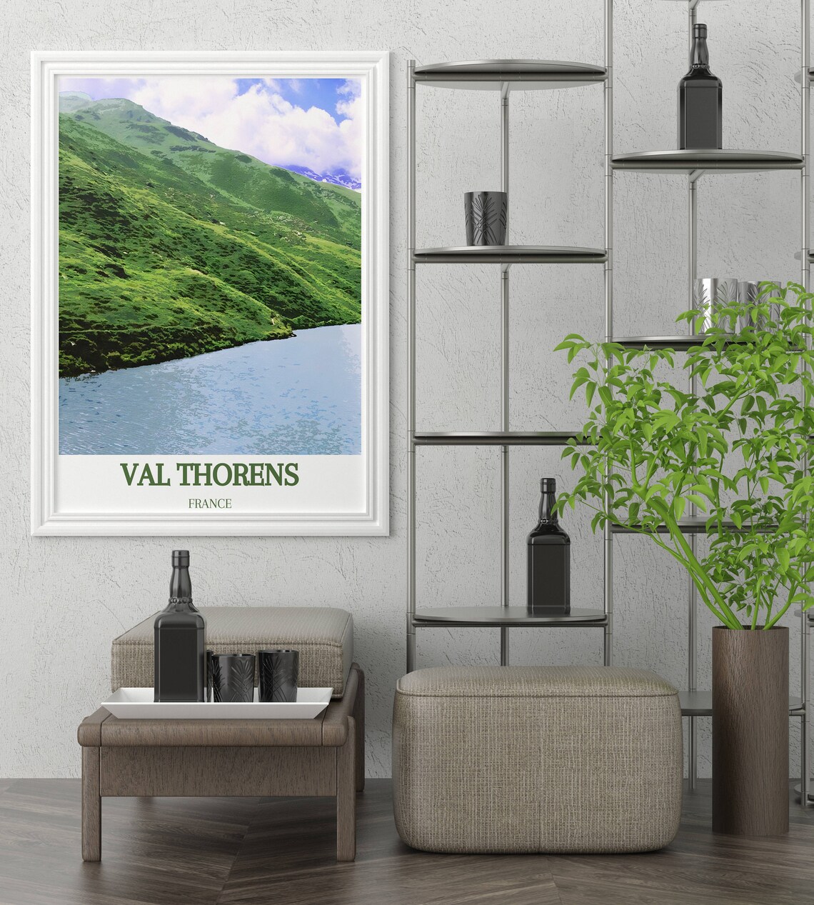 Val Thorens France Green Alpine Valley Lake Summer Colors Poster - Image 3