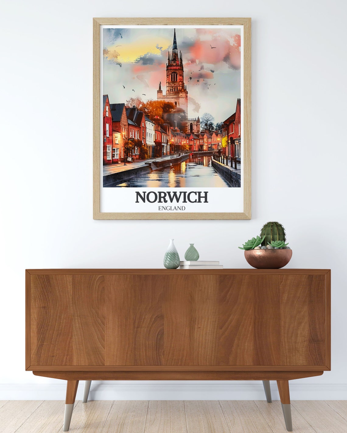 Norwich Art Blakeney Harbour Art Print Decor Of River Wensum And Tudor Buildings Norwich Cathedral And Coastal Beauty Travel Print - Image 3