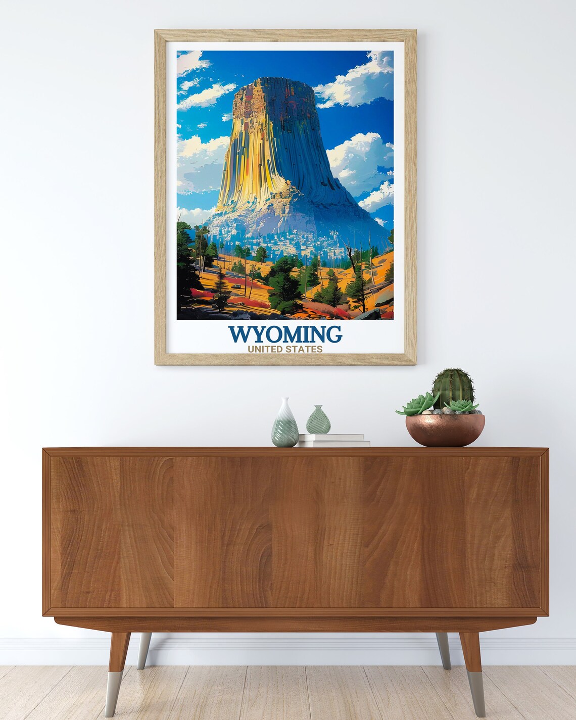 Devils Tower Wyoming National Monument Vintage Travel Poster - Image 2