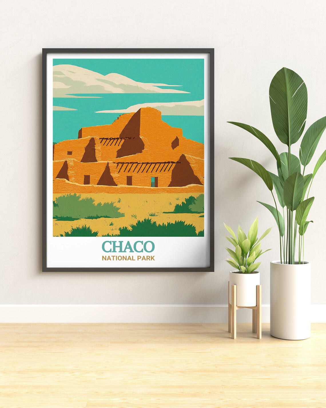 Pueblo Bonito Chaco National Park Ruins Desert Travel Poster - Image 3