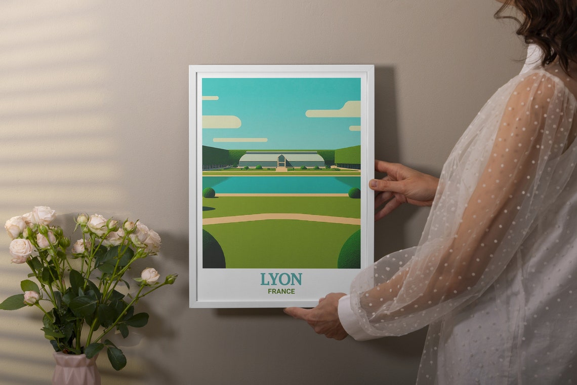 Lyon Parc de la Tete d'Or Serene Gardens France Travel Poster - Image 2