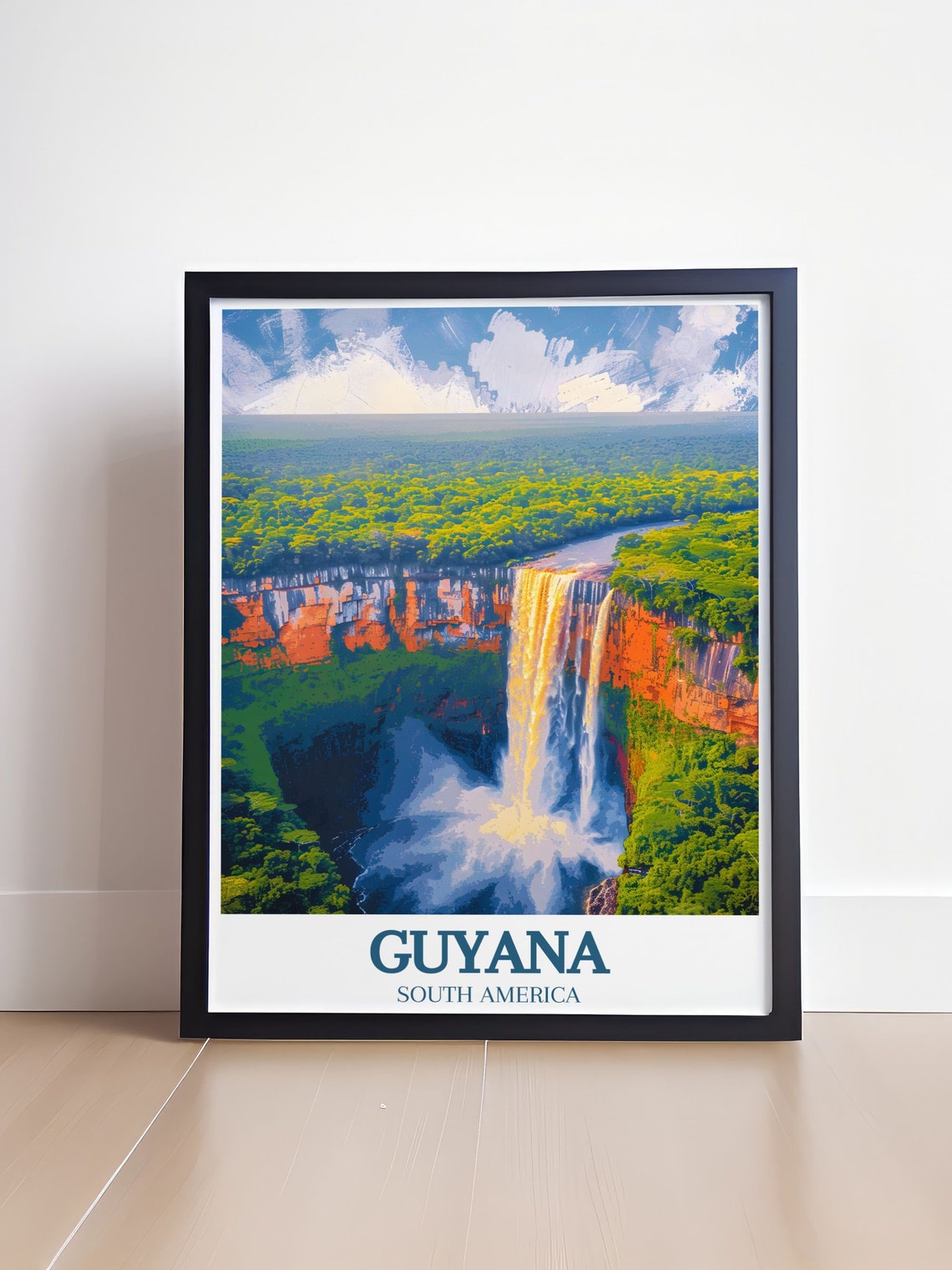 Kaieteur Falls Guyana Aerial Plunge Rainforest View Art Poster - Image 4
