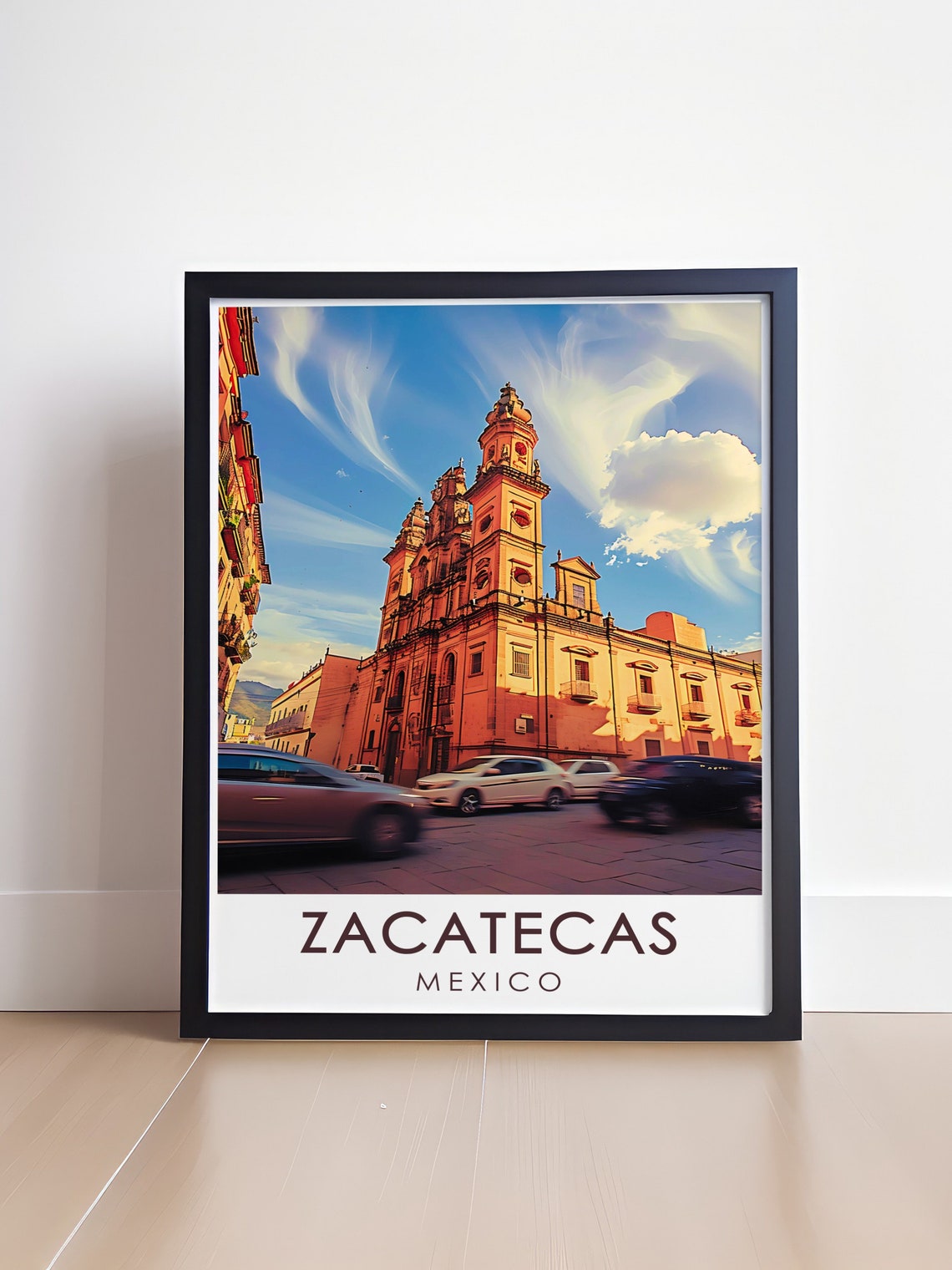 Zacatecas Cathedral Golden Light Mexico Historic City Poster - Image 4
