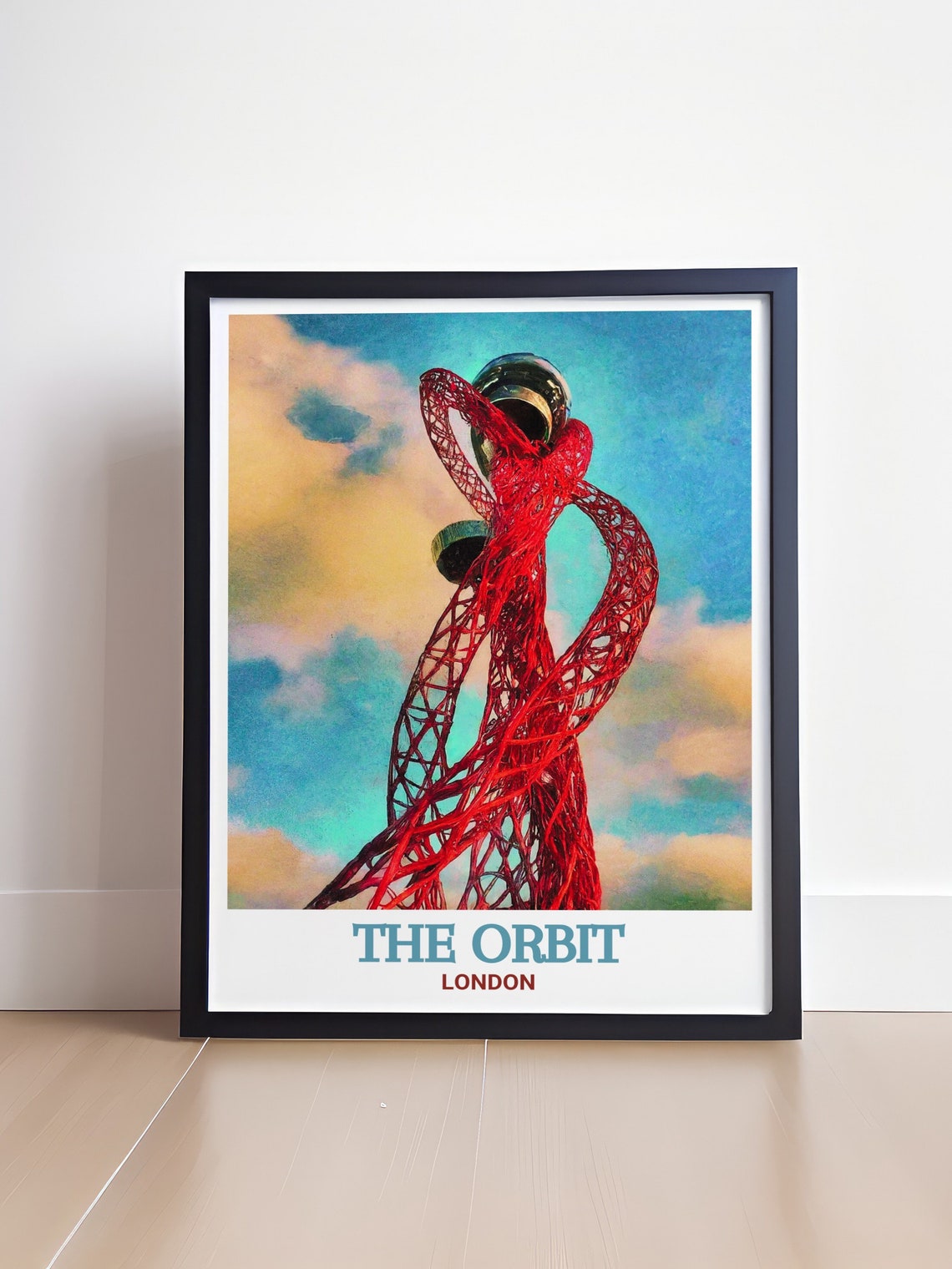 The Orbit London Red Twisted ArcelorMittal Sculpture Tower Poster - Image 4