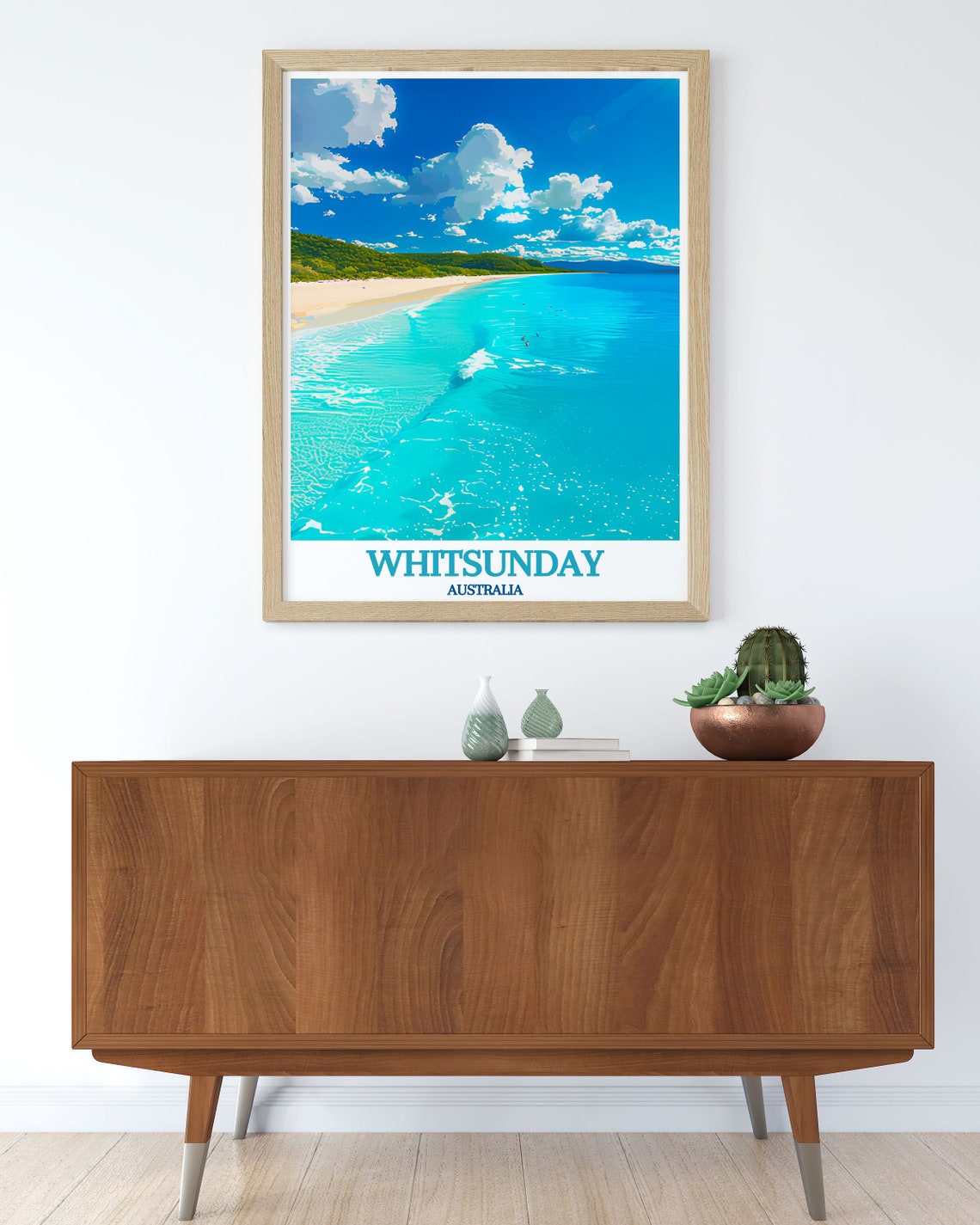 Whitsunday Whitehaven Beach Turquoise Water Vista Travel Poster - Image 2
