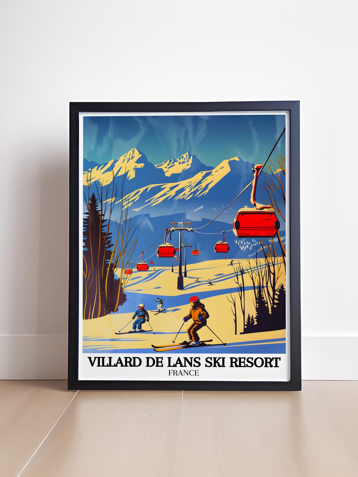 Villard de Lans Ski Resort France Vintage Gondola Mountains Poster - Image 4