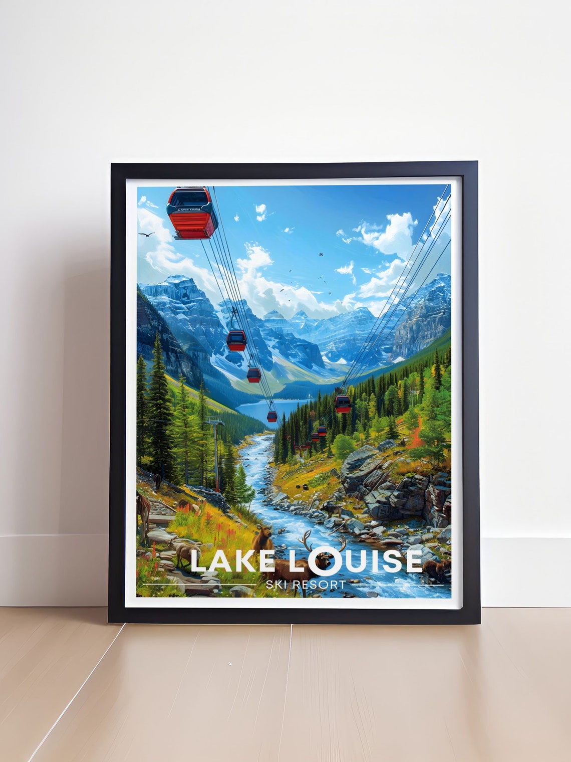 Lake Louise Ski Resort Print Lake Louise Gondola Travel Print National Park Art Of Lake Louise - Image 4