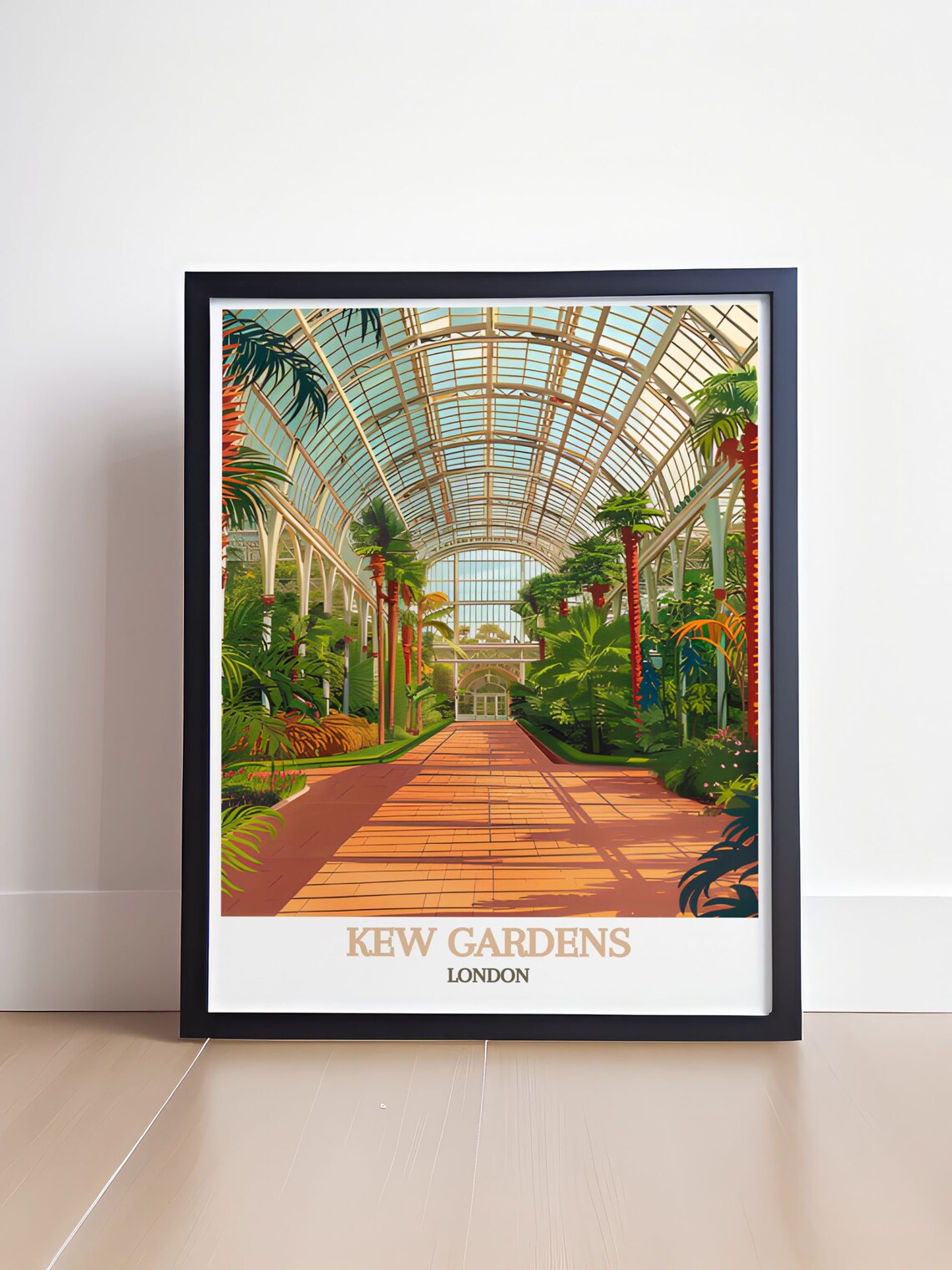 Kew Gardens Temperate House Palm Greenhouse Interior London Poster - Image 4