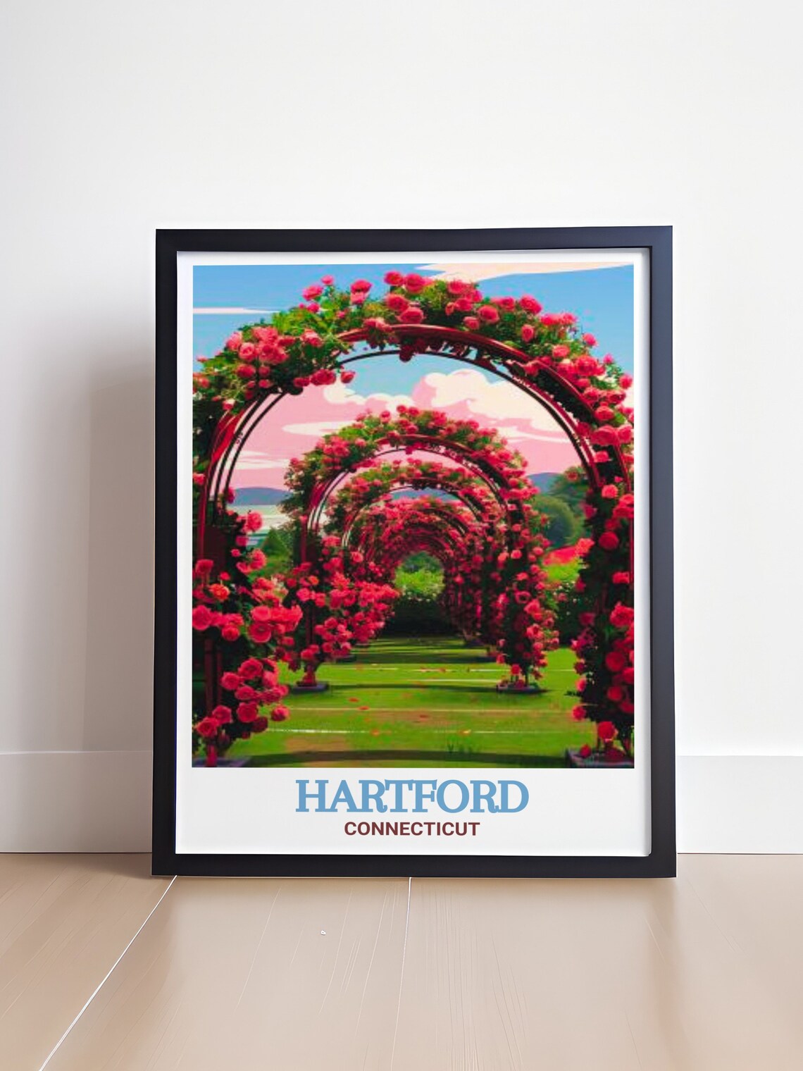 Hartford Connecticut Elizabeth Park Rose Garden Travel Poster - Image 4