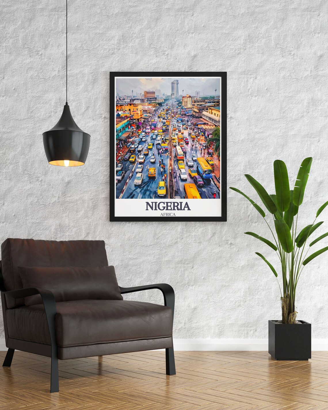 Nigeria Travel Poster, Lagos Wall Art Print - Image 2