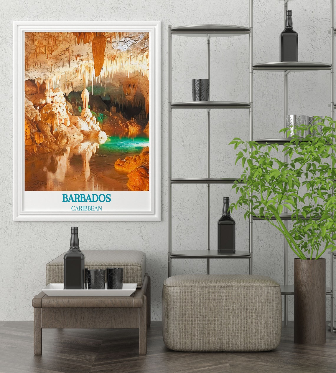 Barbados Harrison Cave Stalactites Underground Travel Poster - Image 2
