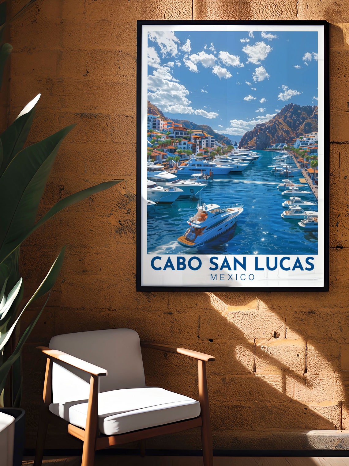 Cabo San Lucas Mexico Marina Yachts Coastal Baja Travel Poster - Image 2