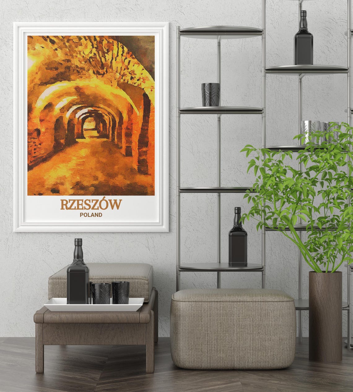 Rzeszow Poland Underground Tourist Route Golden Tunnel Poster - Image 4