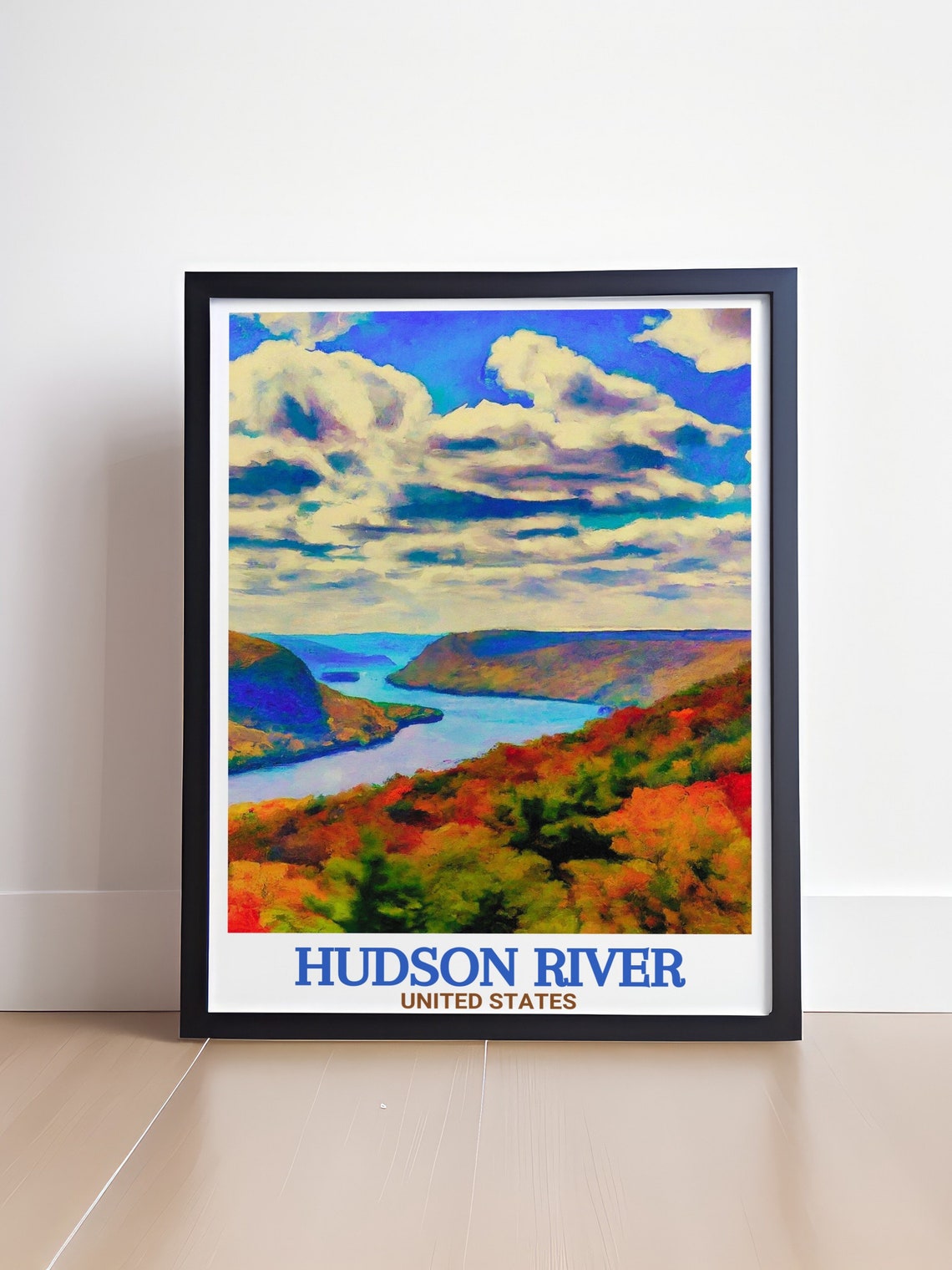 Hudson Highlands Fall Foliage Valley Hudson River Travel Poster - Image 4