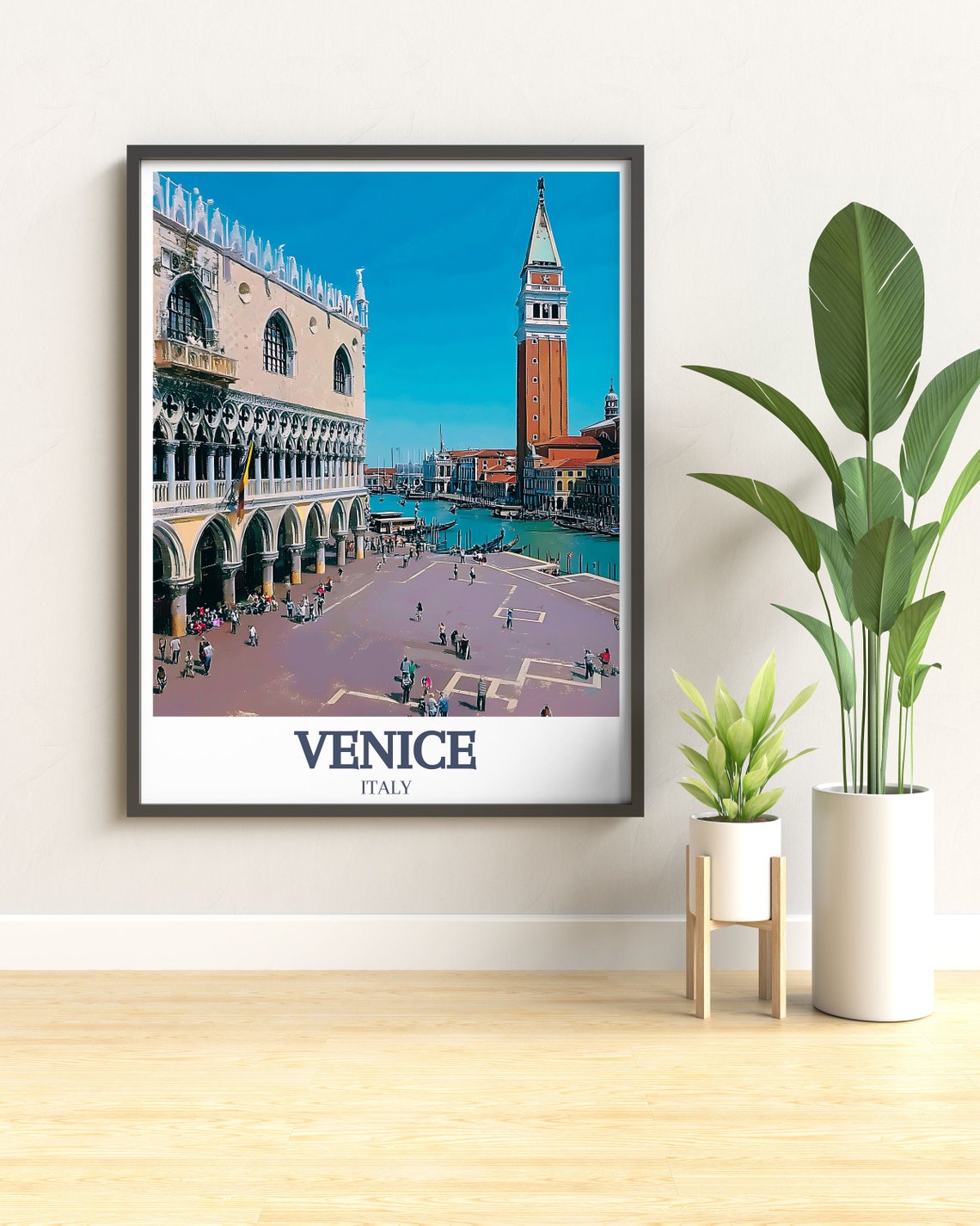 Venice Italy St Marks Square With The Tall Campanile View Poster - Image 2
